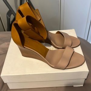 Chloe Nappa Dream Sandals, Size 40, blush and tan